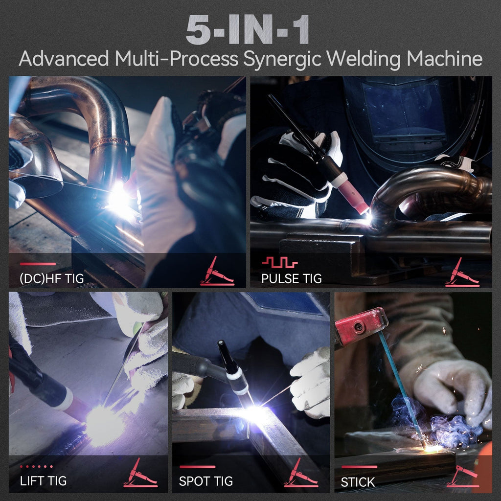 Arccaptain iControl TIG205P Pro Pulse Welder 205A Multi-Process TIG 120/240V App Control New