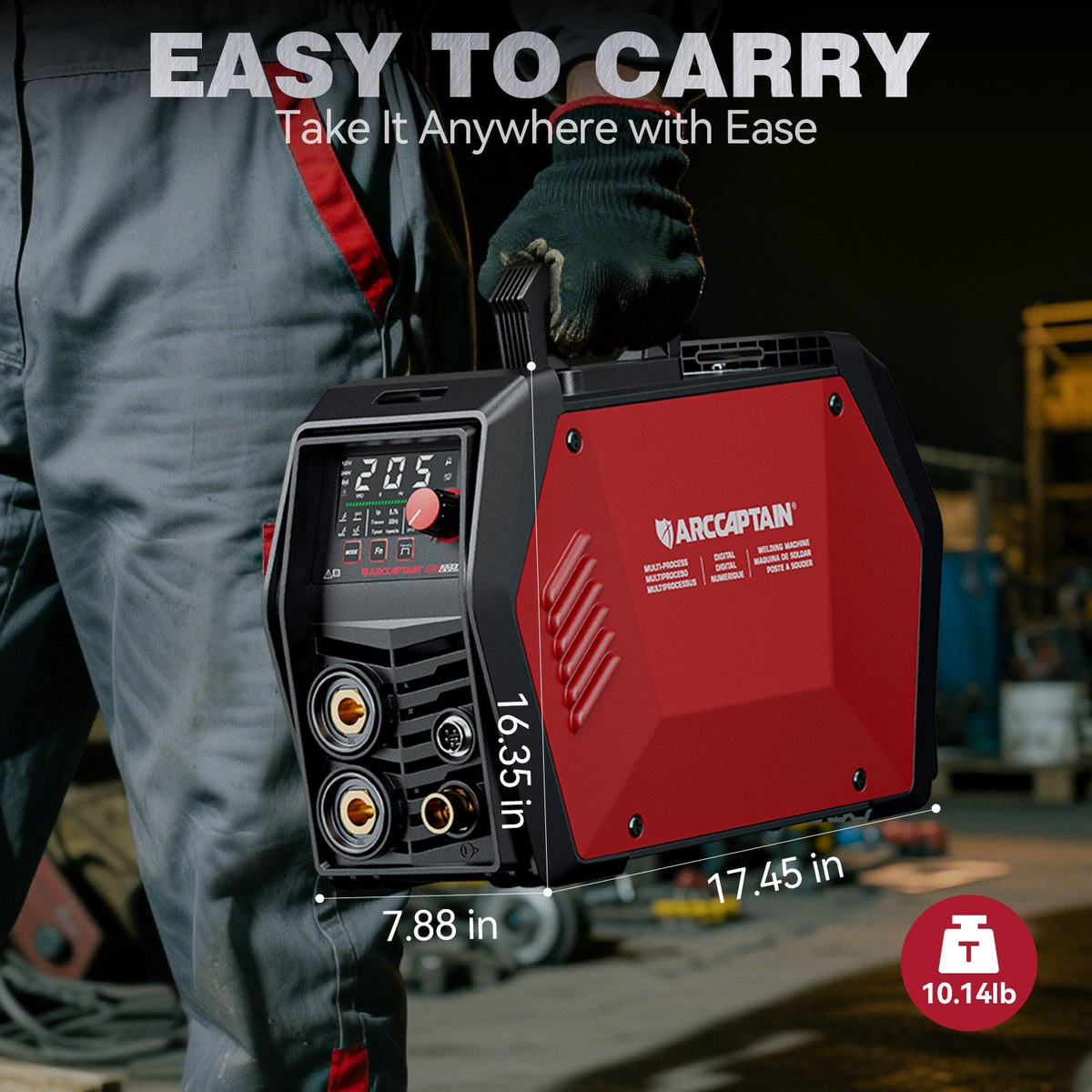 Arccaptain iControl TIG205P Pro Pulse Welder 205A Multi-Process TIG 120/240V App Control New