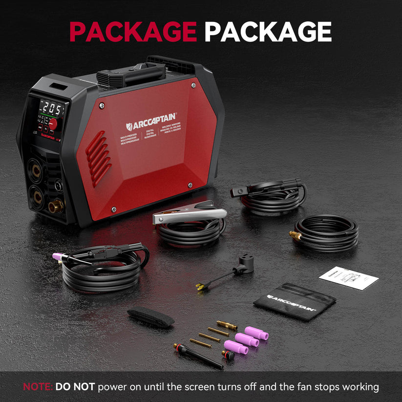 Arccaptain TIG205 Pro Welder DC TIG Spot Cold with Stick IGBT 120/240V App Control New