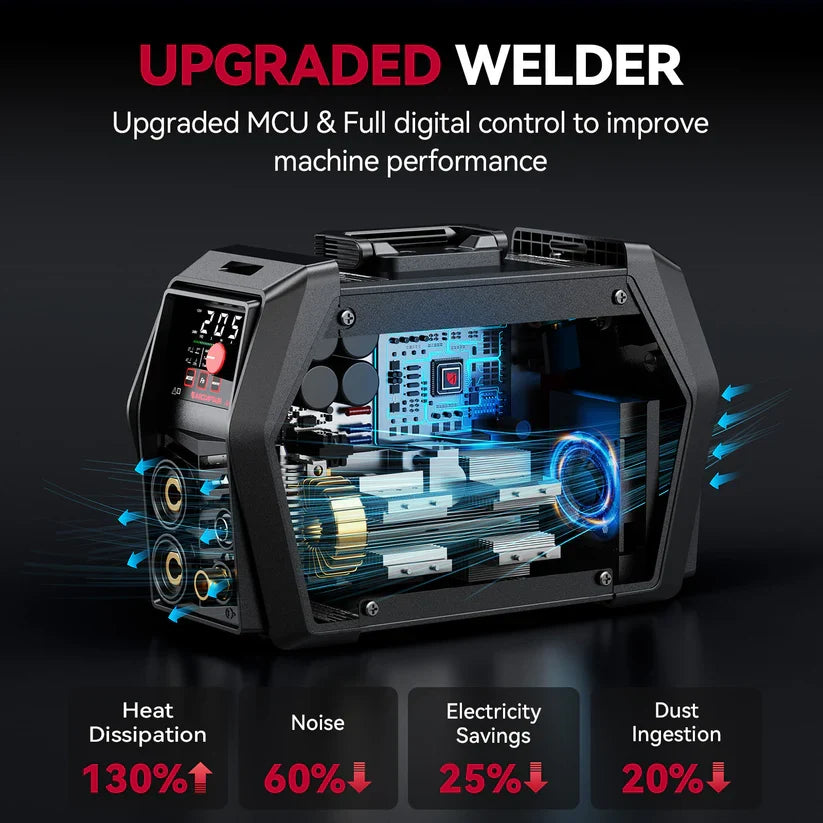 Arccaptain TIG205 Pro Welder DC TIG Spot Cold with Stick IGBT 120/240V App Control New