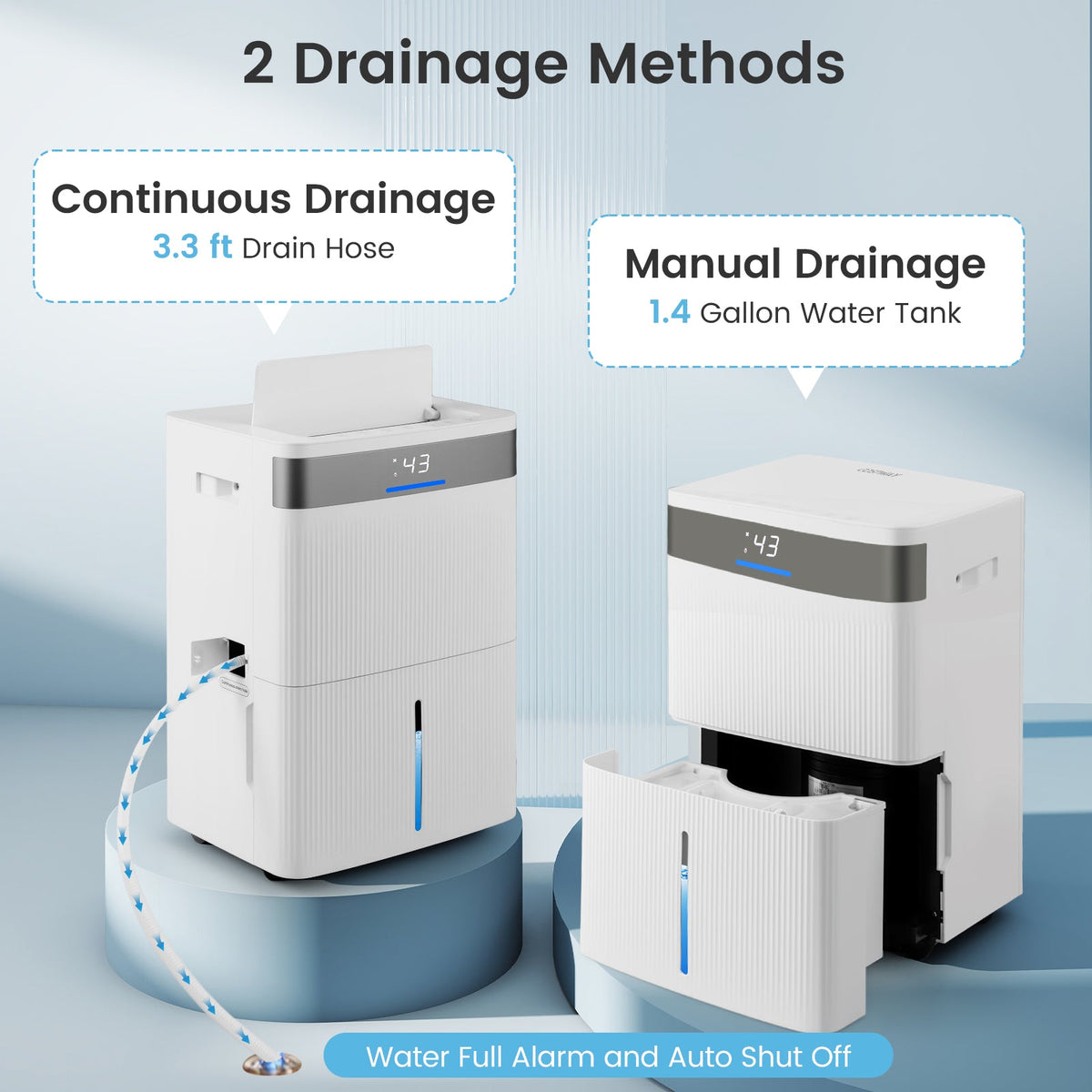 Costway 96 Pint Dehumidifier 24H Timer 3-Color Indicator 46500364 New