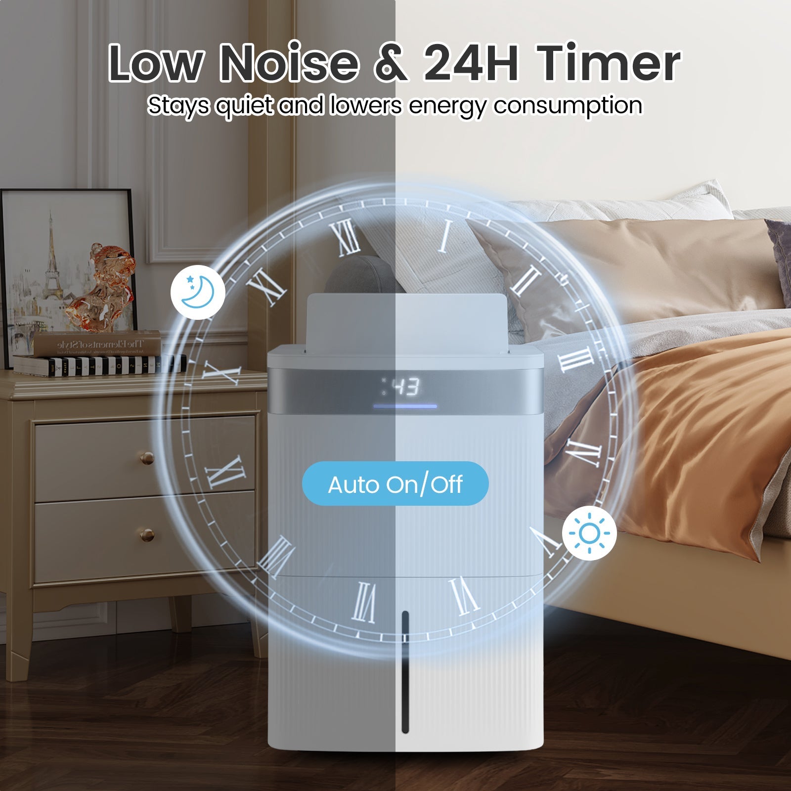 Costway 96 Pint Dehumidifier 24H Timer 3-Color Indicator 46500364 New