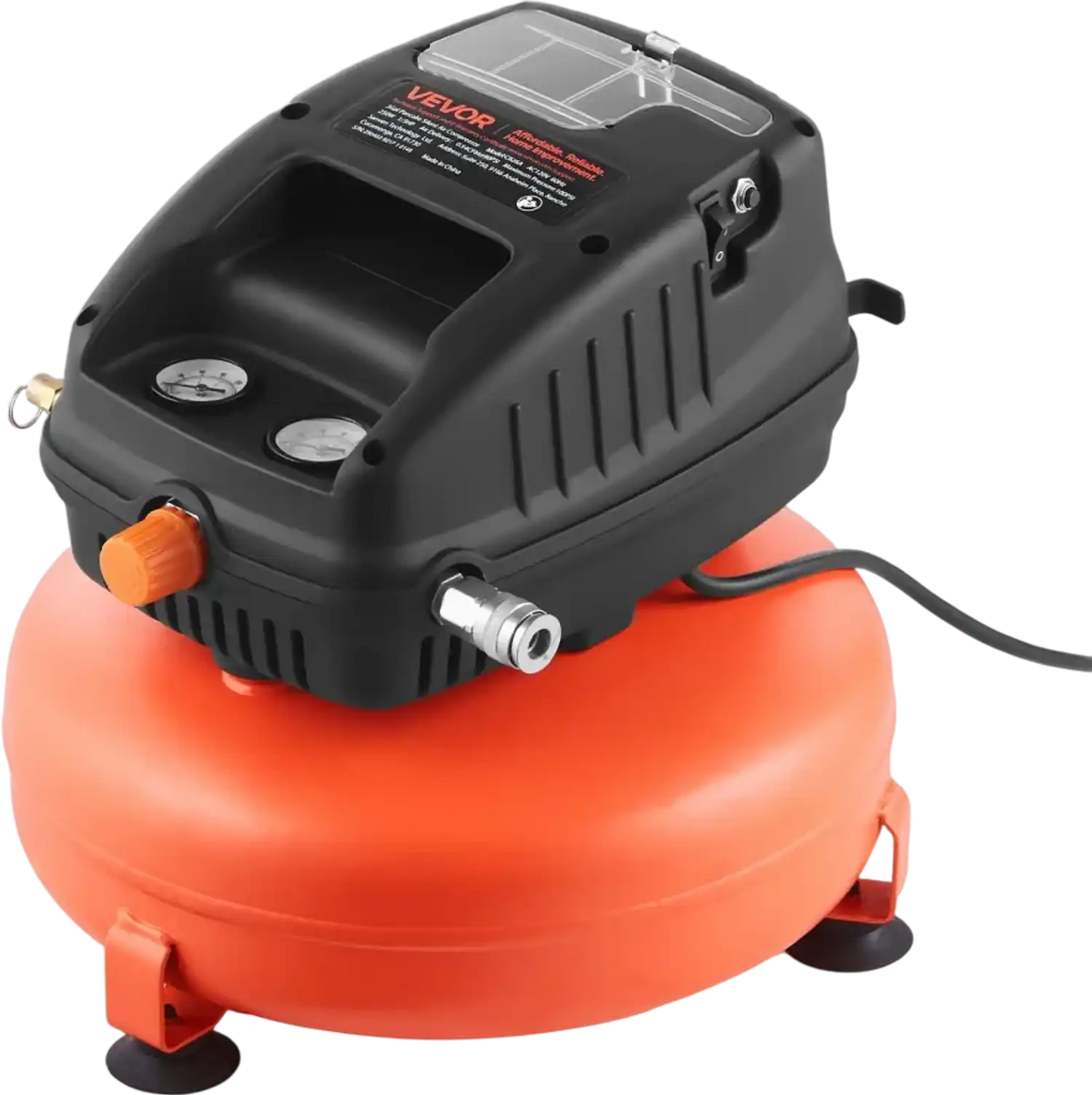 Vevor Air Compressor 3 Gal Portable Pancake Oil-Free 1/3 HP 100 PSI New