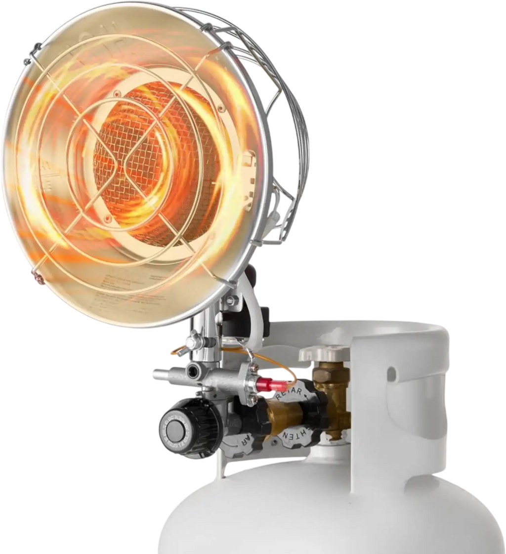 Vevor Propane Tank Top Heater 15,000 BTU Infrared Radiant Single Burner Round New