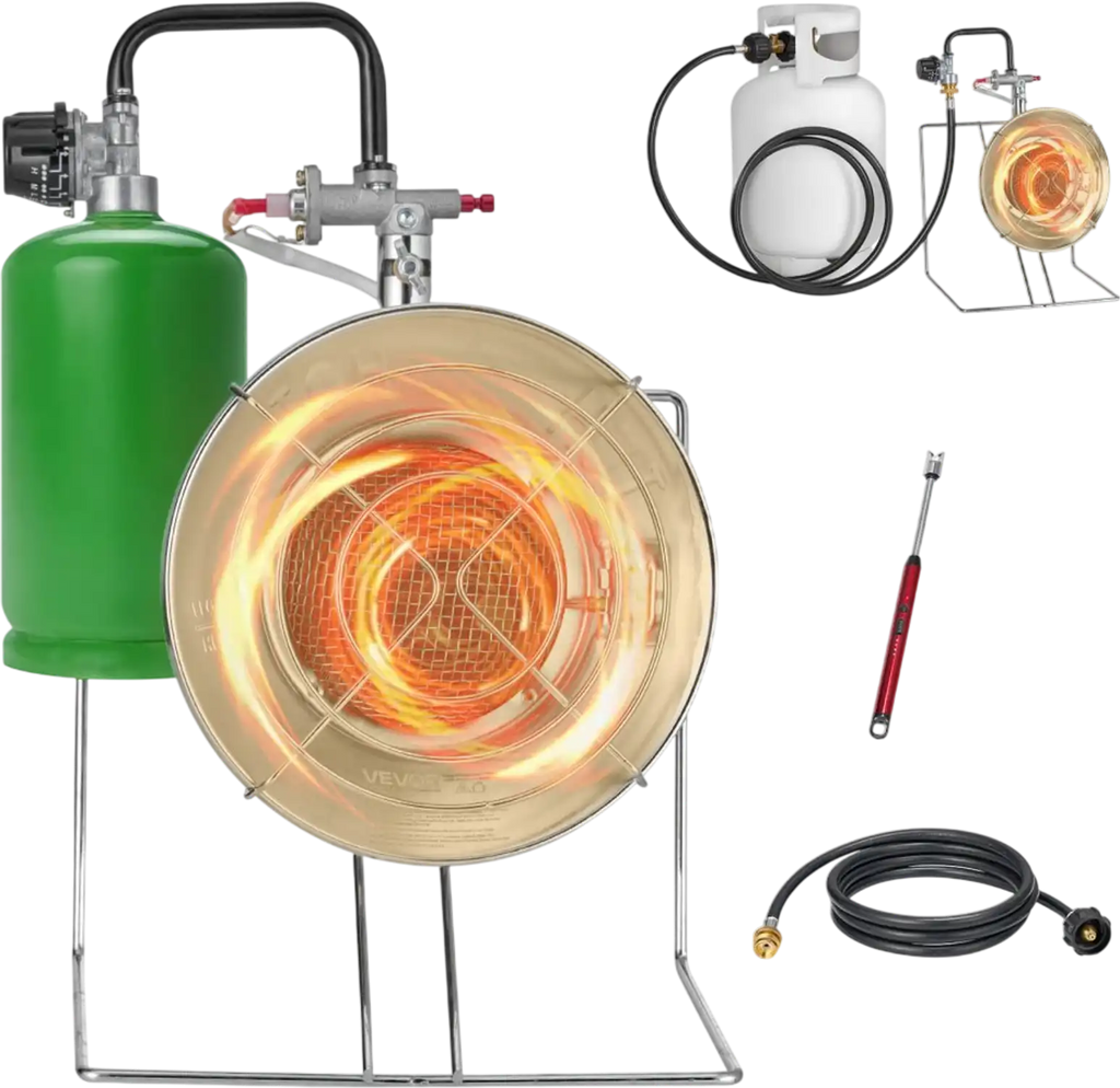 Vevor Tank Top Heater 18,000 BTU Single Burner Propane Radiant Heater New