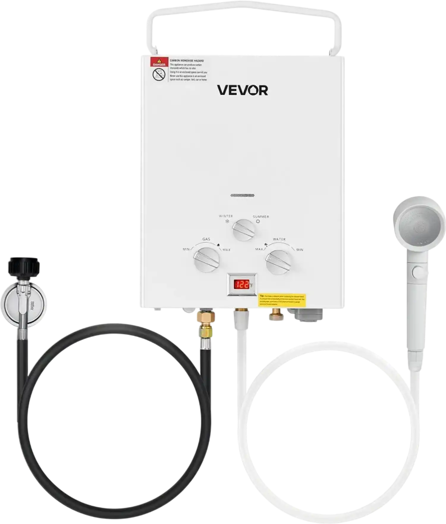Vevor Water Heater Portable Propane Tankless 6L 41,000 BTU 1.58 GPM New