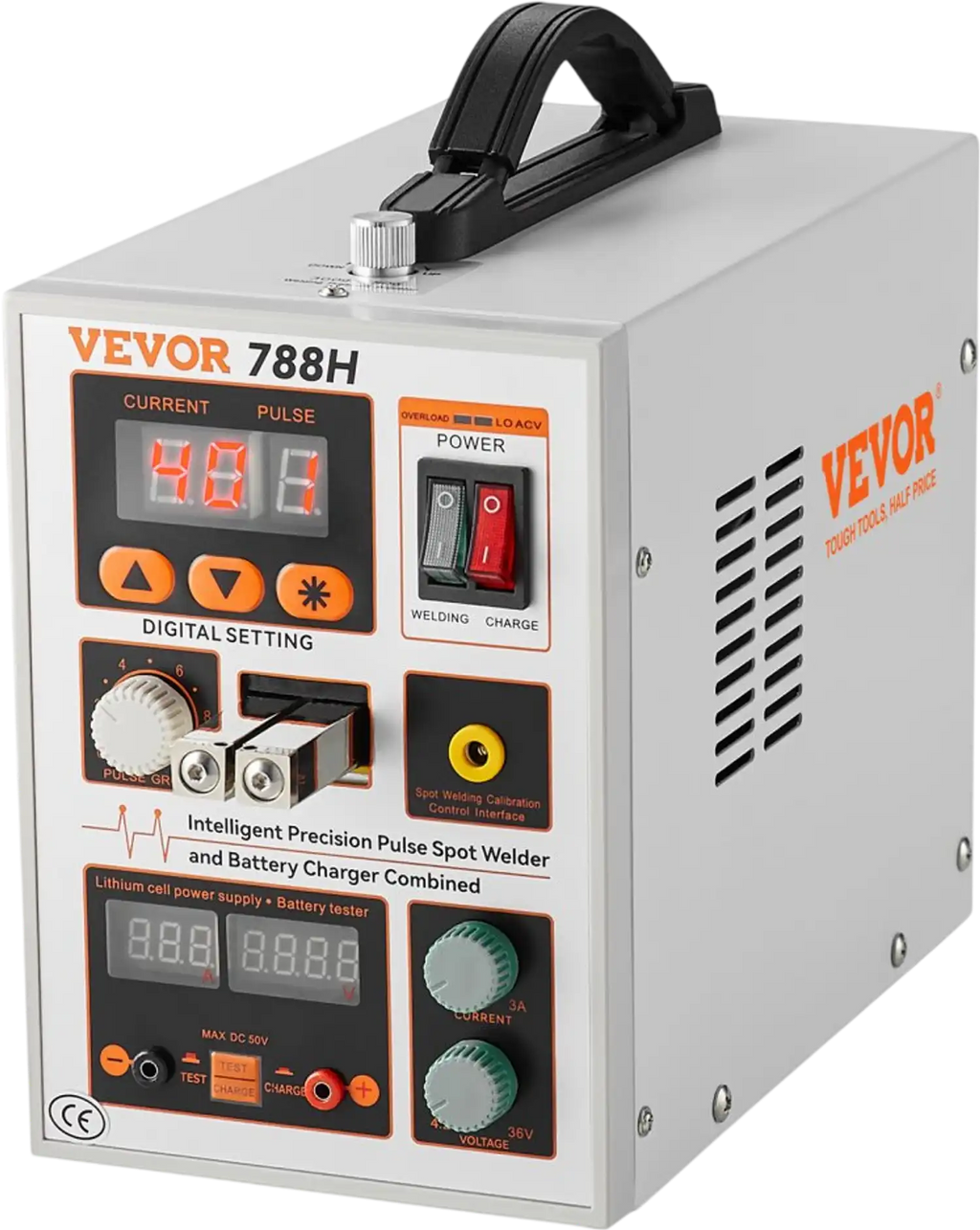 Vevor Battery Spot Welder Portable Pulse Welder & Battery Charger with 2 Welding Modes New
