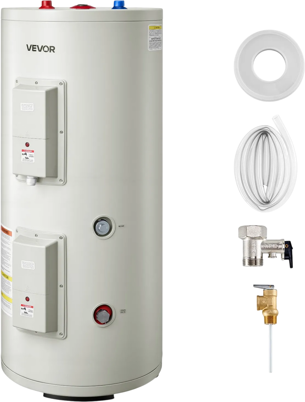 Vevor Electric Water Heater 30 Gal. Tank 5000W 240V Fits 3-4 Water Outlets New