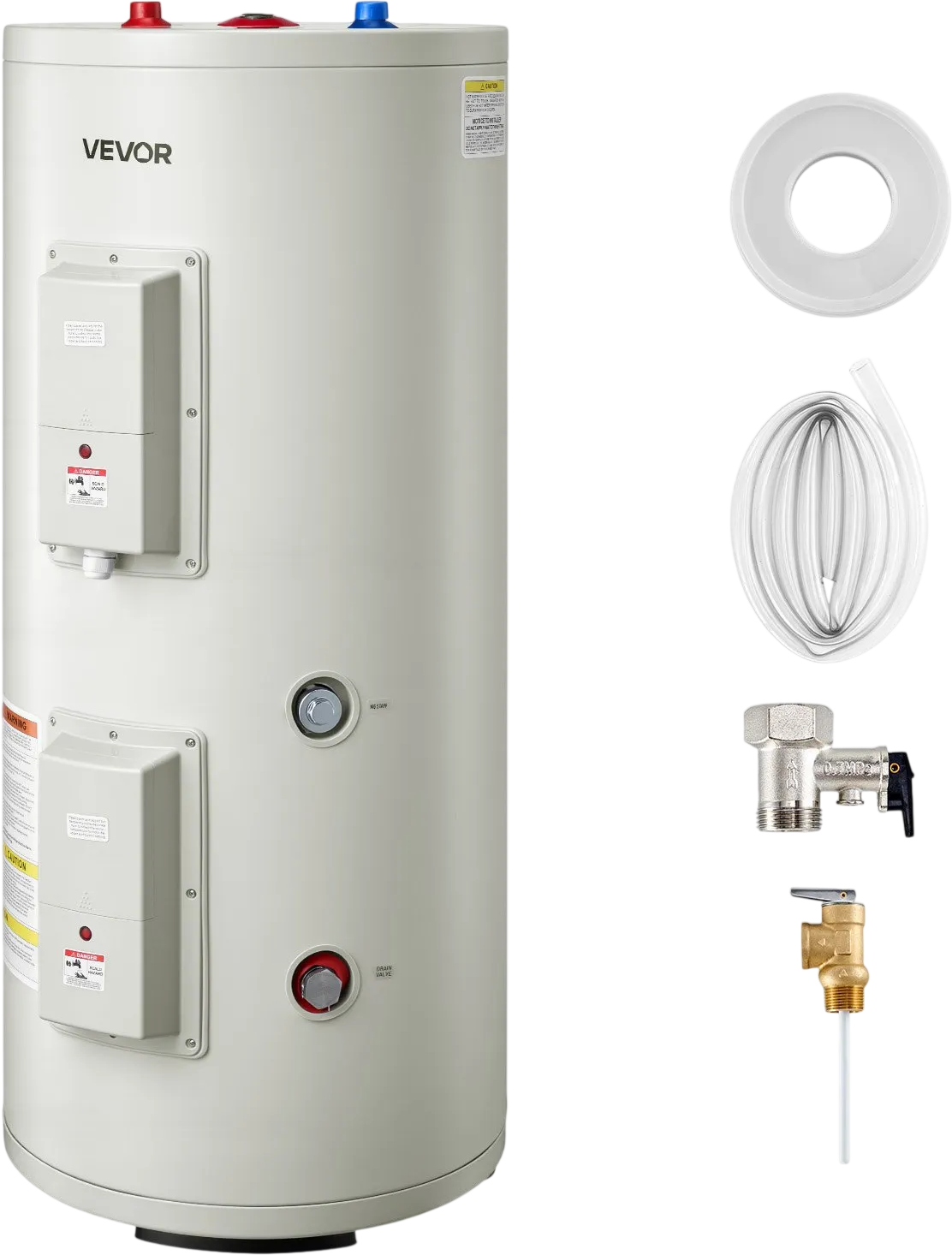 Vevor Electric Water Heater 30 Gal. Tank 5000W 240V Fits 3-4 Water Outlets New