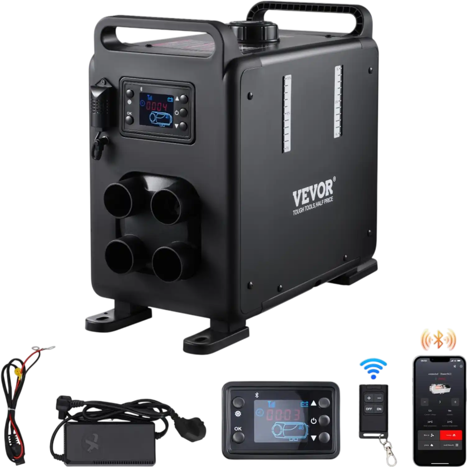 Vevor Diesel Heater 8kW Bluetooth App Control Portable Vehicle Garage Air Heater New