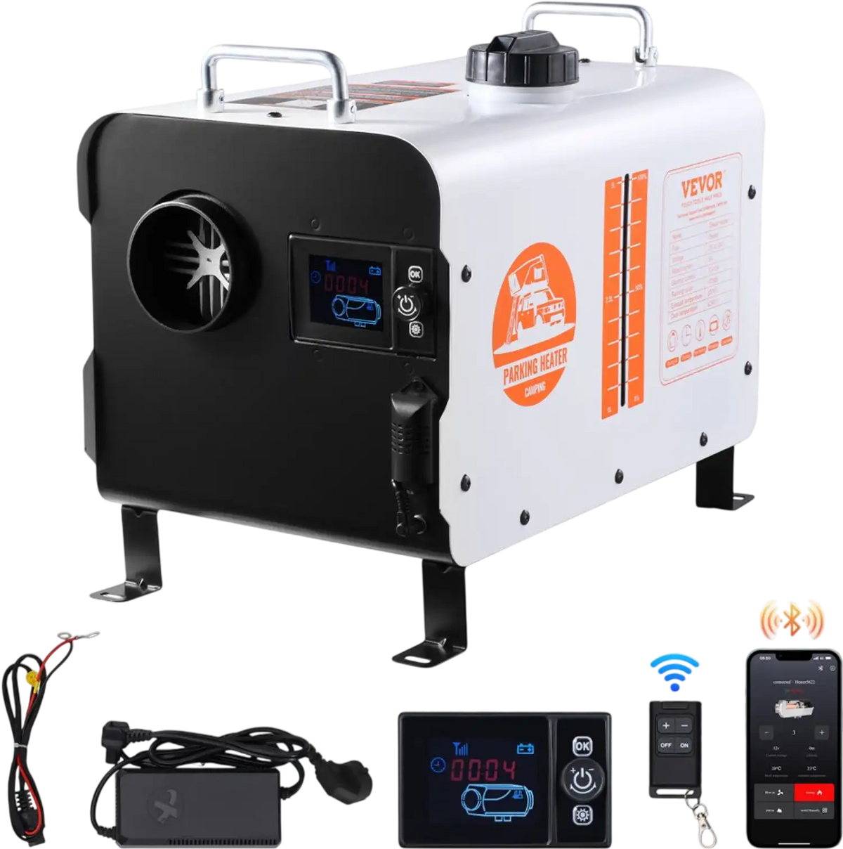 Vevor Diesel Heater Bluetooth App Remote Control 8kW 12/24V Portable Air Heater New