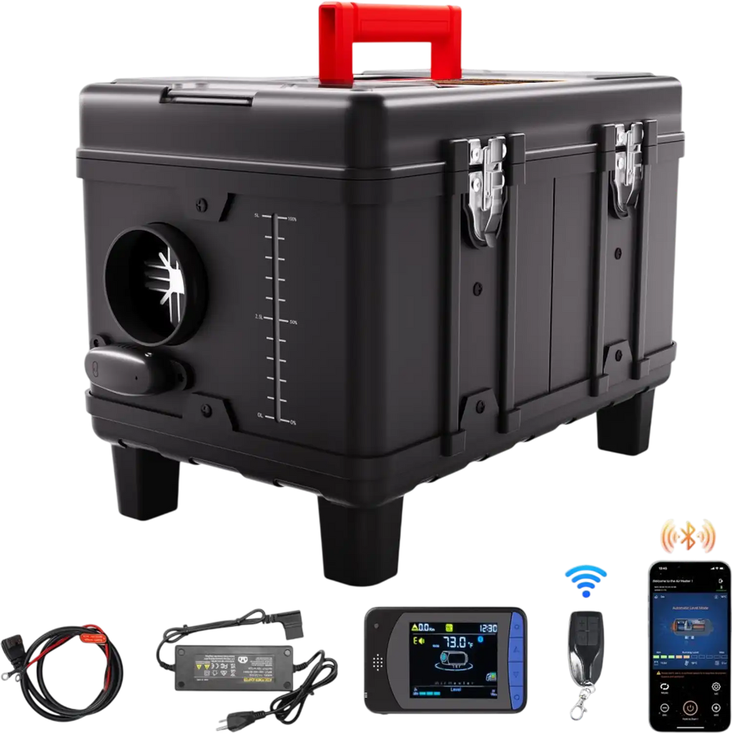 Vevor Diesel Air Heater 12V/24V 8kW Bluetooth App Remote Control Portable Heater New