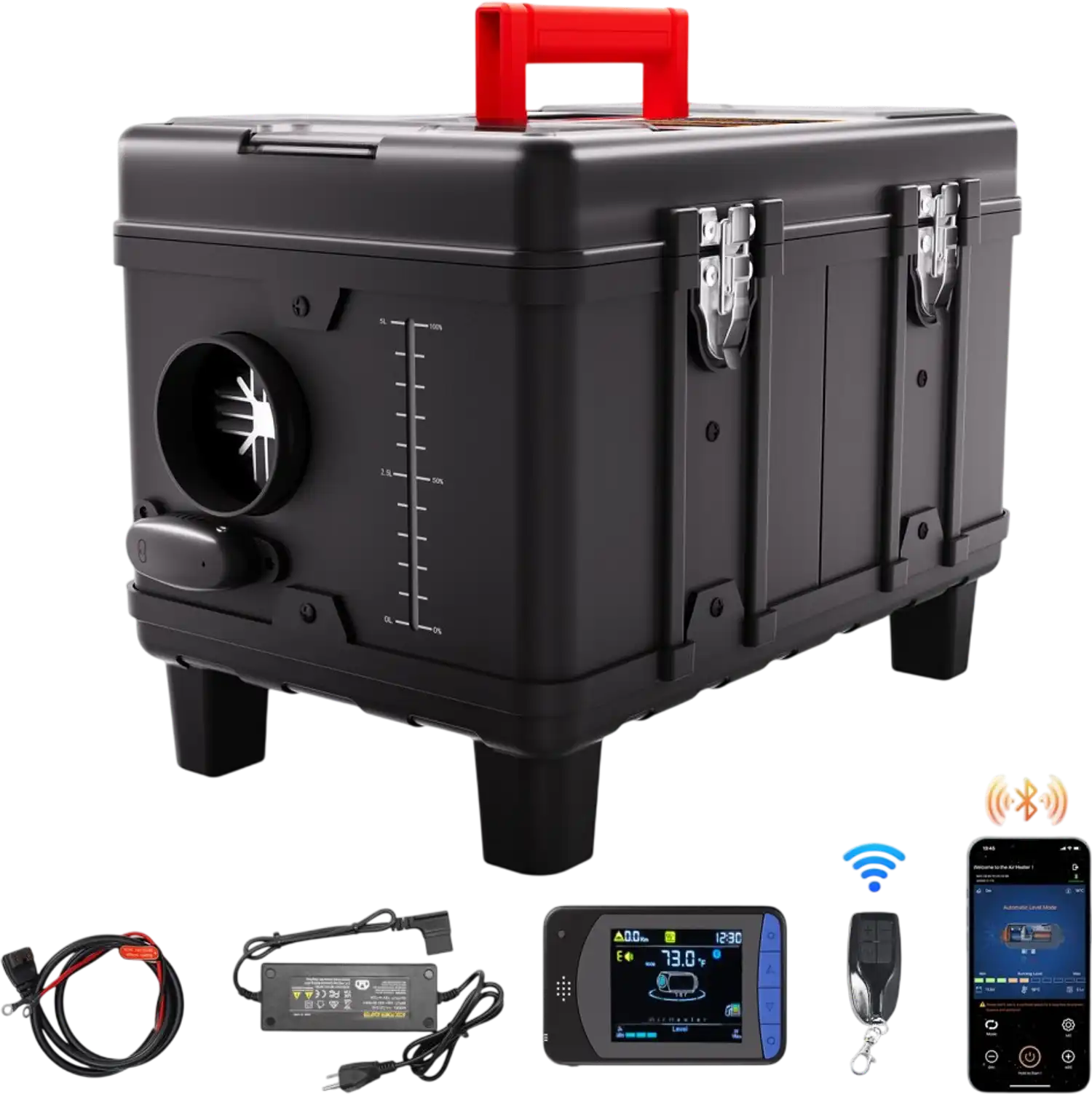 Vevor Diesel Air Heater 12V/24V 8kW Bluetooth App Remote Control Portable Heater New