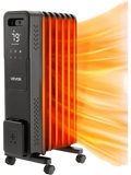 Vevor Oil Filled Radiator 1500W Radiant Space Heater with Remote Control Black New