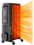 Vevor Electric Oil Filled Radiator 1500W LED Screen Thermostat Remote Control Black New