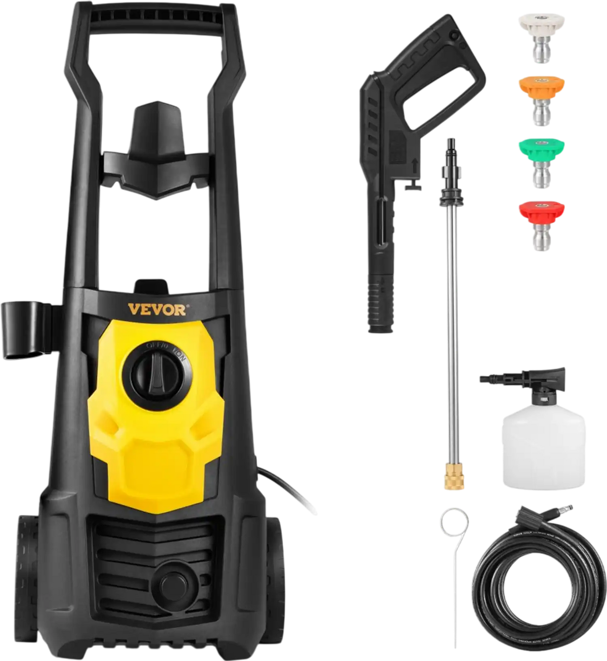 Vevor Pressure Washer Electric 2000 PSI 1.76 GPM Portable Power Washer with 30' Hose Foam Cannon New
