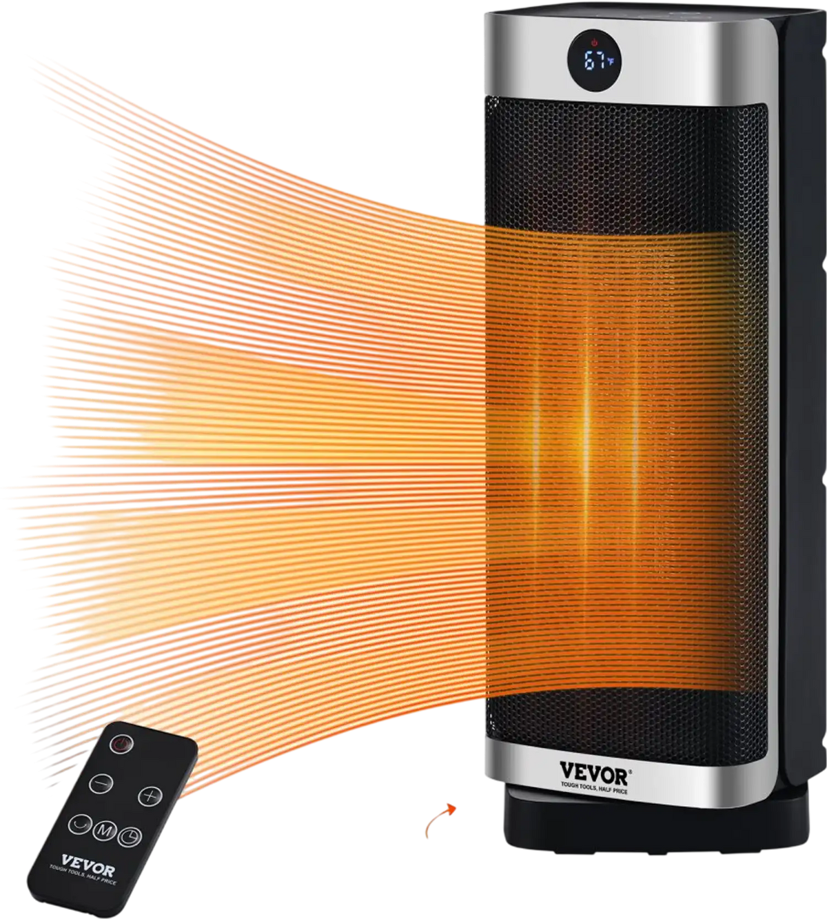 Vevor Electric Space Heater Remote Control Ceramic Heater Fan 16" New