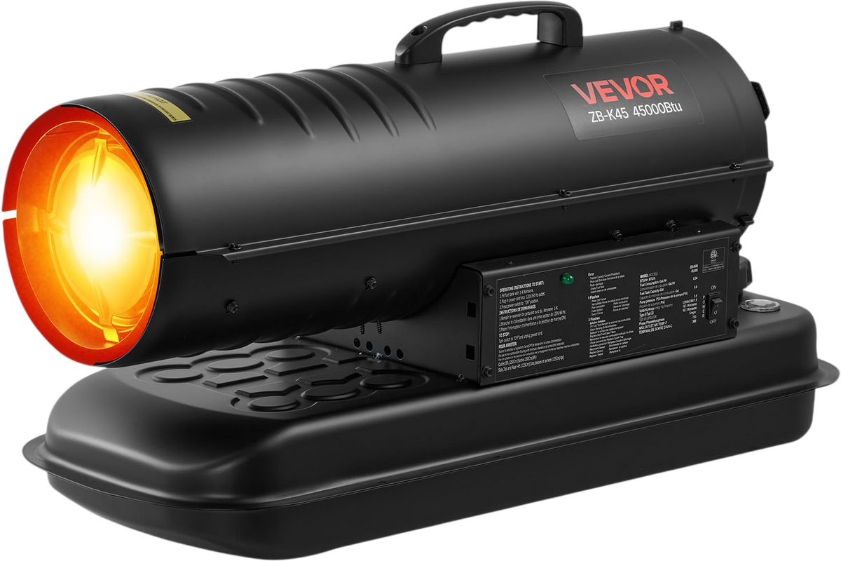 Vevor Forced Air Heater 45,000 BTU Kerosene Diesel Blower Portable New