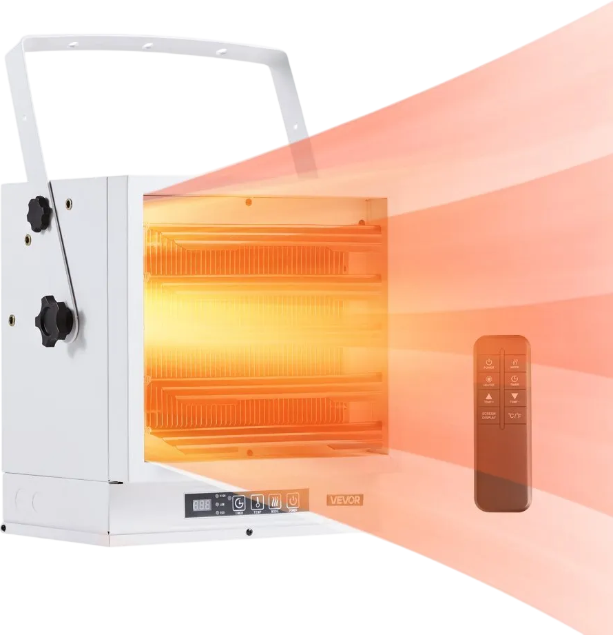 Vevor Electric Garage Heater 10,000W Wall/Ceiling Mounted with Remote Control 240V New