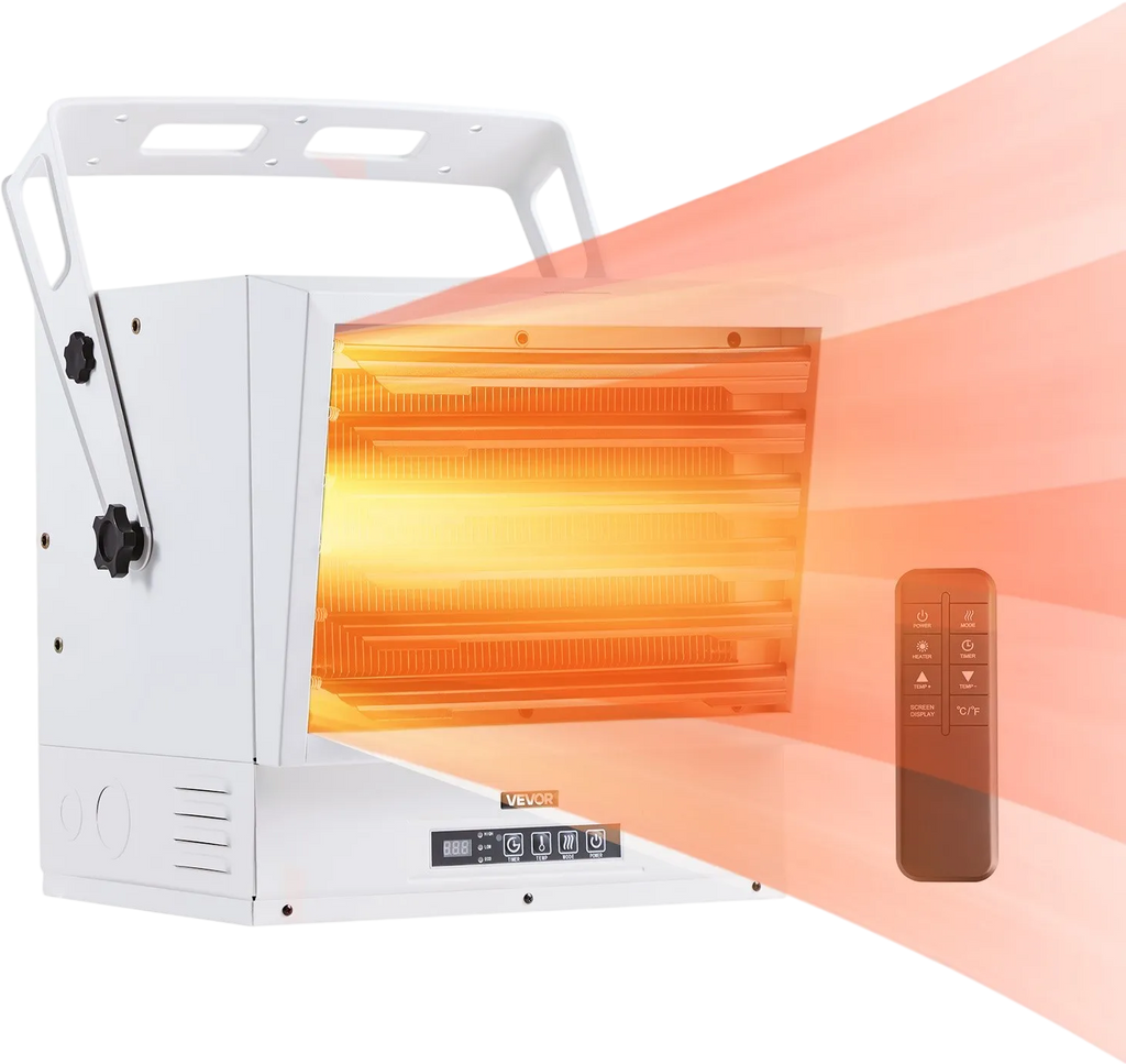 Vevor Electric Garage Heater 15,000W Wall/Ceiling Mounted with Remote Control 240V New