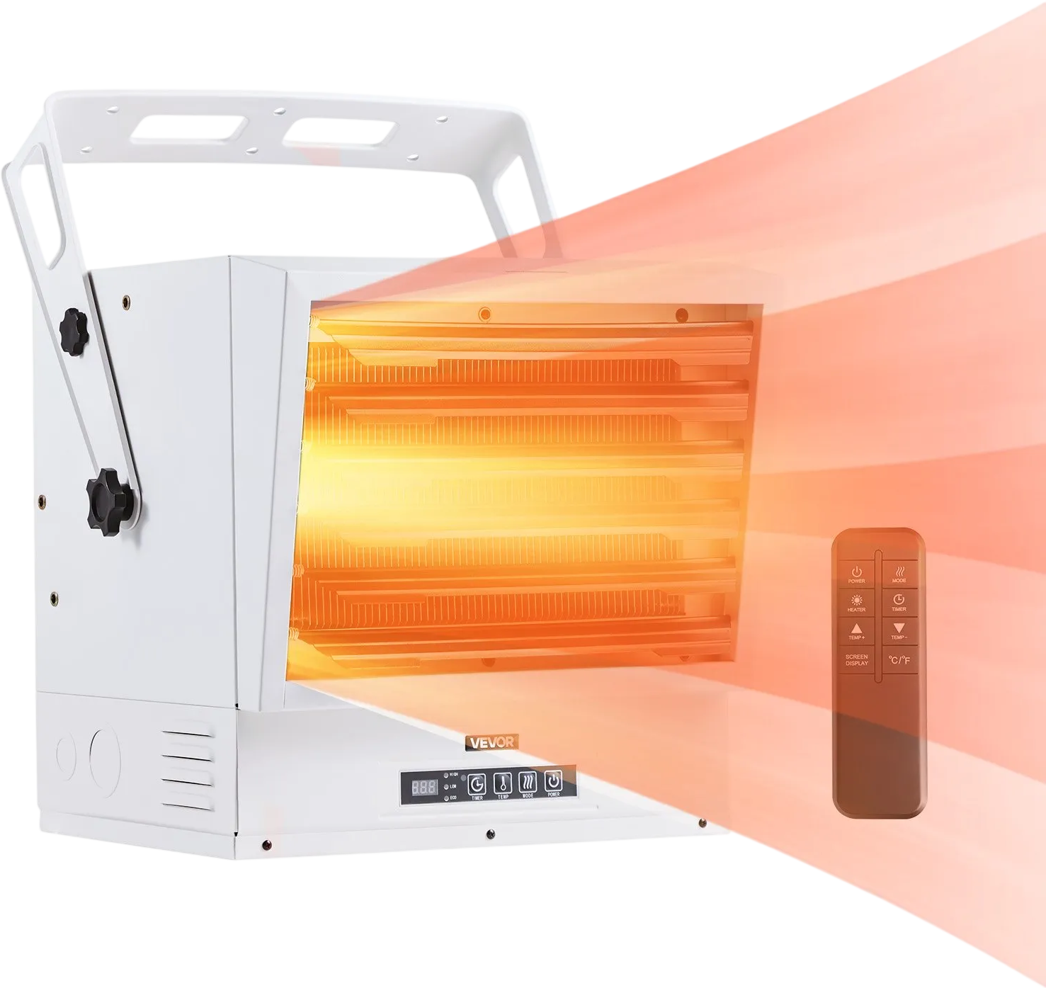 Vevor Electric Garage Heater 15,000W Wall/Ceiling Mounted with Remote Control 240V New
