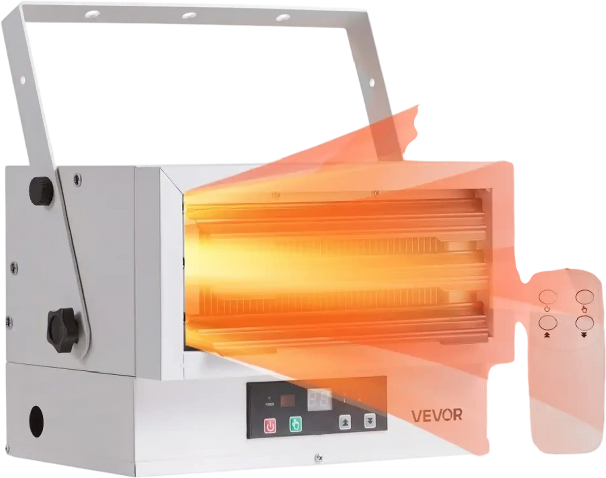 Vevor Electric Garage Heater 5000W Ceiling Mounted Shop Heater with Remote Control New