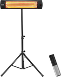 Vevor Infrared Heater 1500W Electric Space Heater with Remote Control, LED Screen, 3 Speeds & Timer New