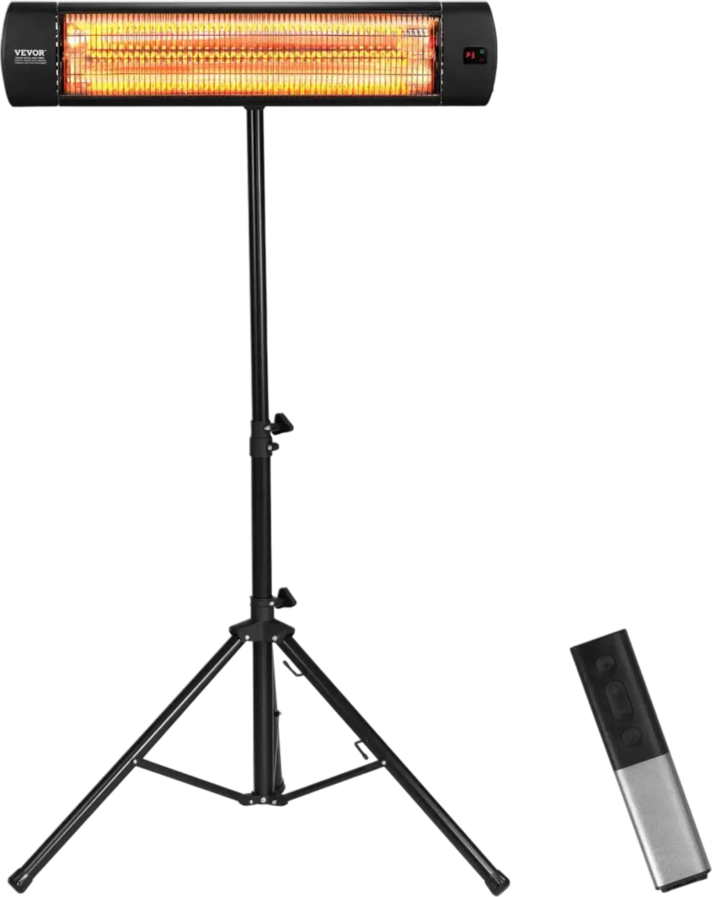 Vevor Infrared Heater 1500W Patio Space Heater with Remote, LED Display, Timer & Stand New