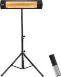 Vevor Infrared Heater 1500W Patio Space Heater with Remote, LED Display, Timer & Stand New