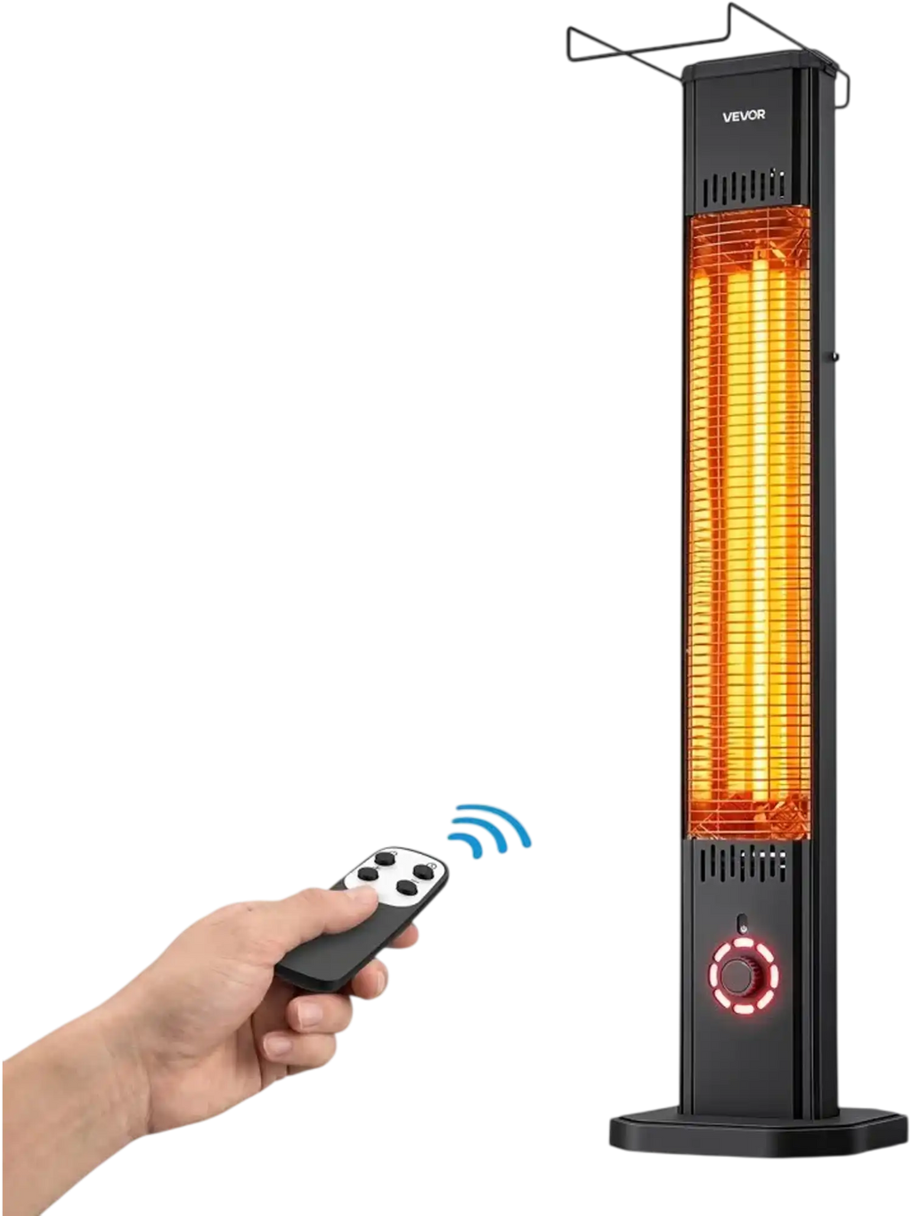 Vevor Infrared Heater 1500W Outdoor Electric Space Heater with Remote Control Black New