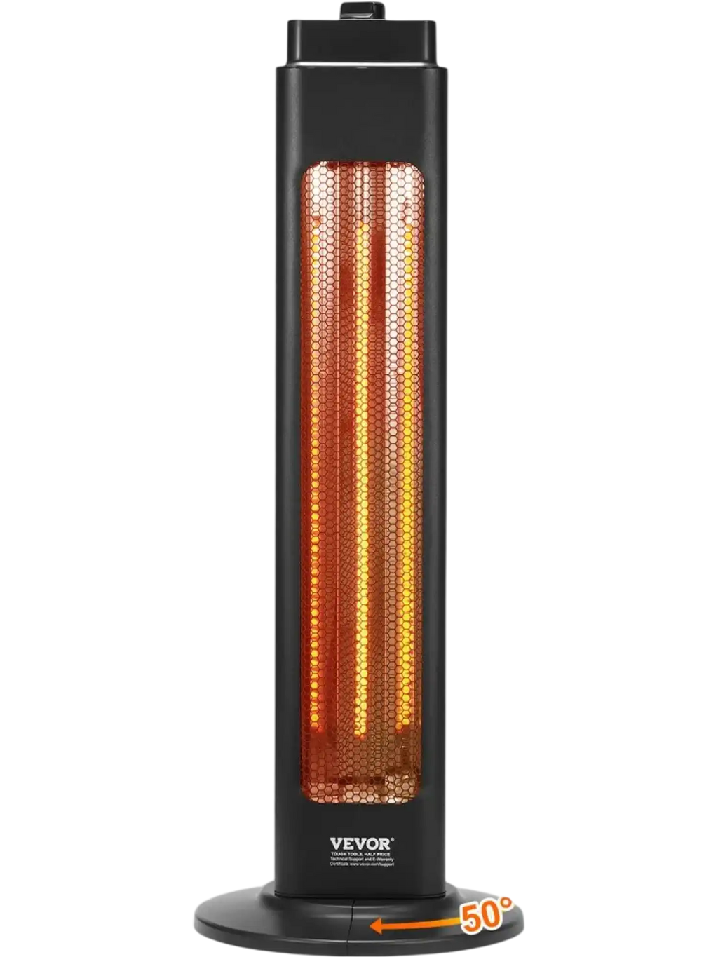 Vevor Electric Space Heater Infrared Tower 1500W Remote Control 3 Speeds 24H Timer New