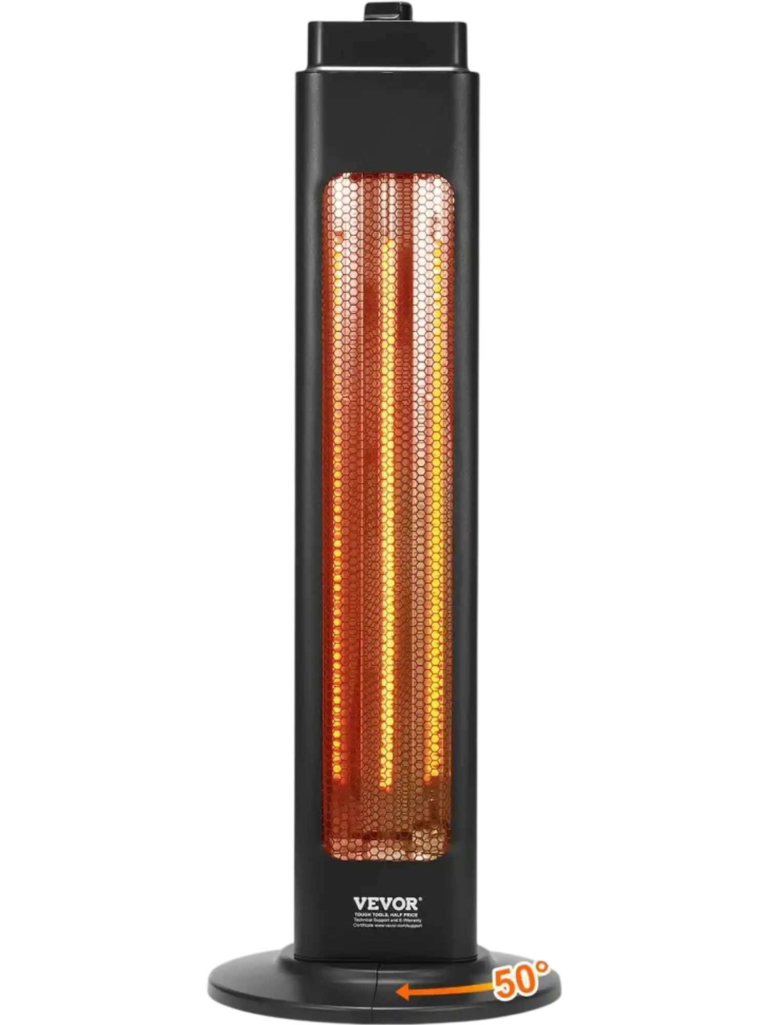 Vevor Electric Space Heater Infrared Tower 1500W Remote Control 3 Speeds 24H Timer New