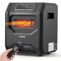 Vevor Infrared Heater 1500W Electric Space Heater with Remote Control Black New