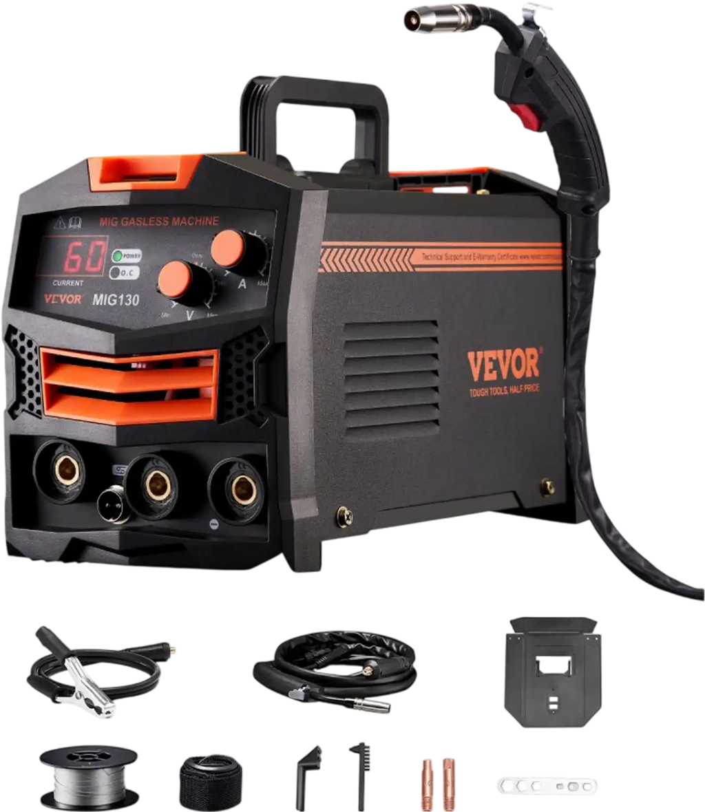 Vevor MIG Welder 130A Gasless Flux Core Portable Welding Machine New