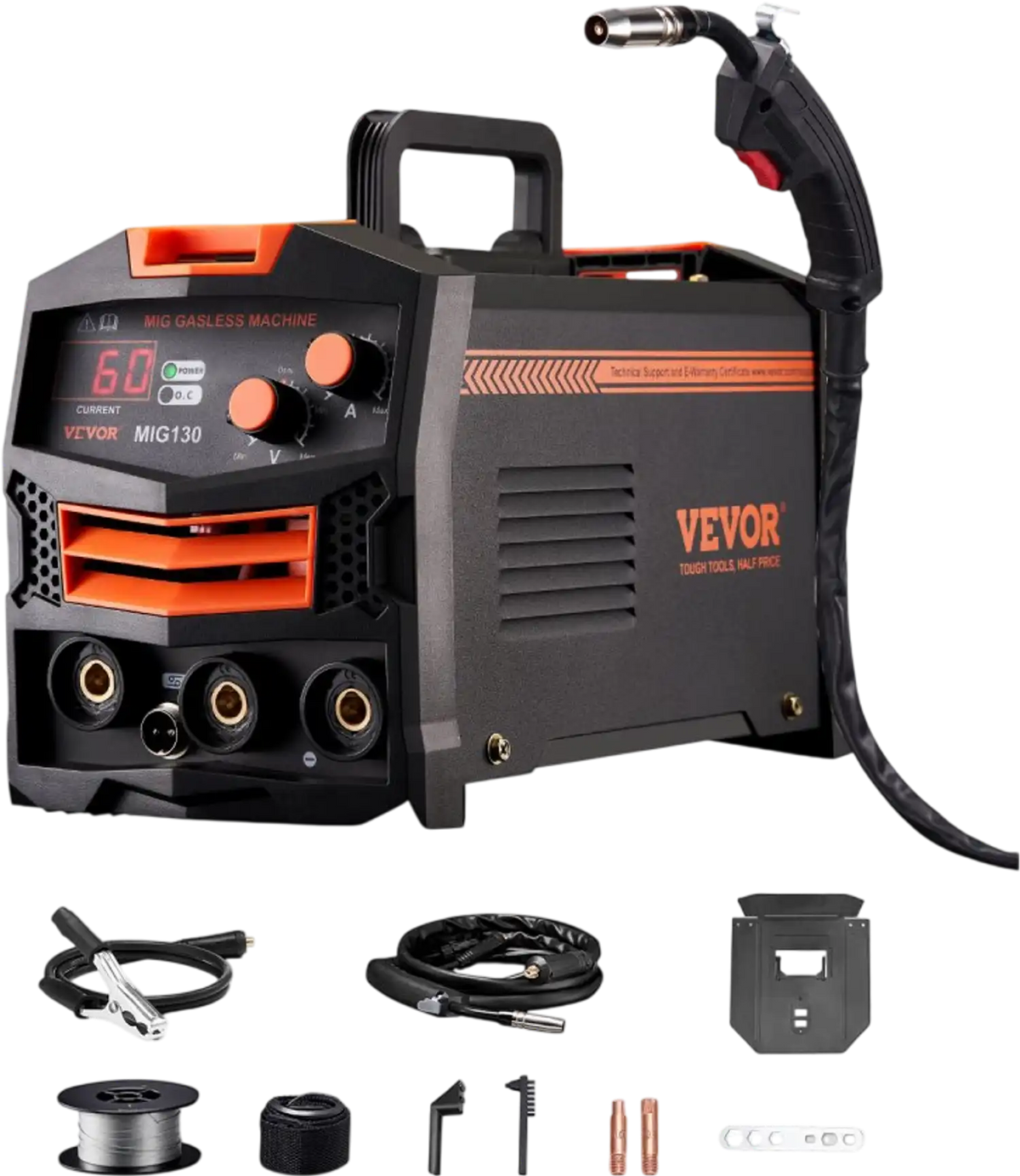 Vevor MIG Welder 130A Gasless Flux Core Portable Welding Machine New