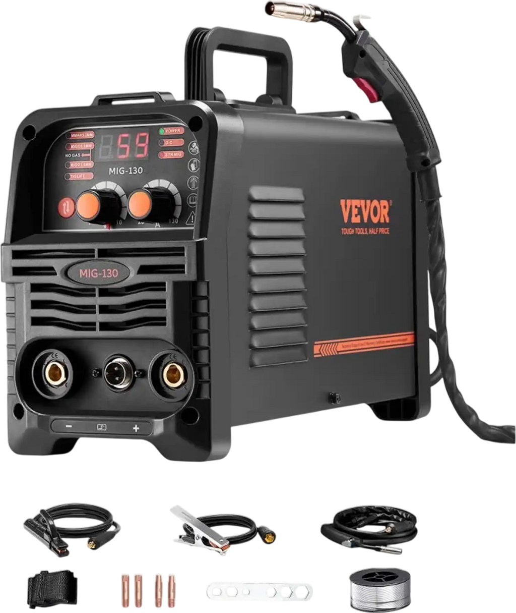 Vevor MIG Welder 3-in-1 130A Flux Core Stick Lift TIG Portable Welding Machine New