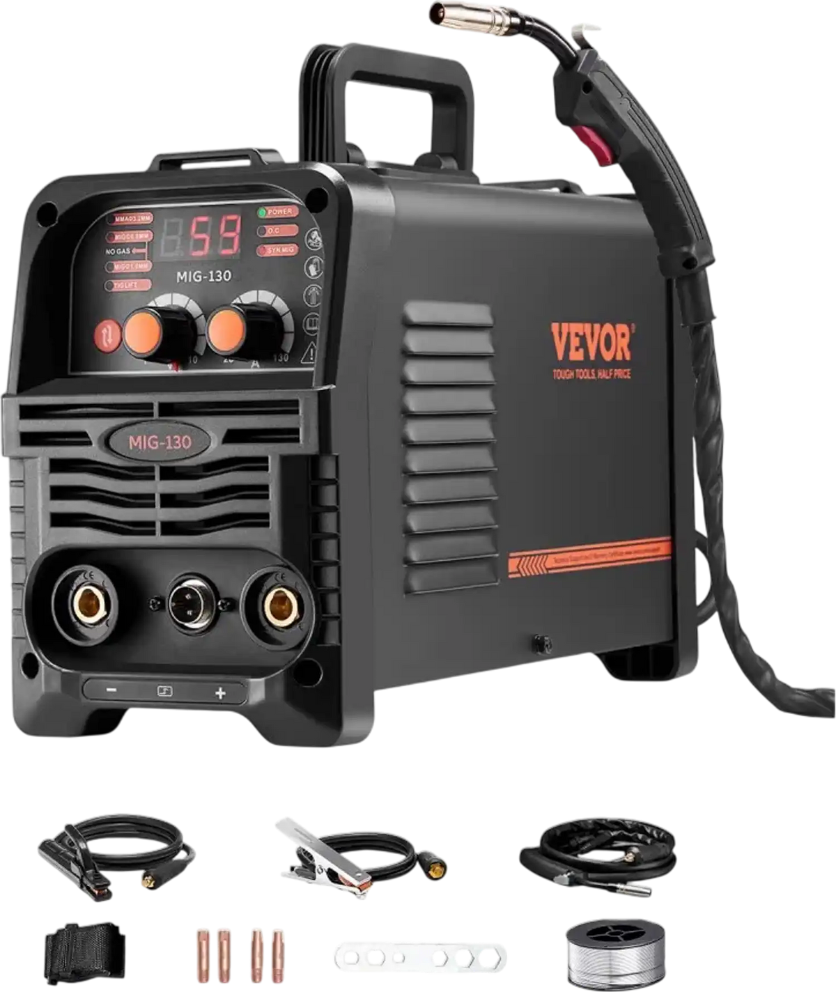 Vevor MIG Welder 3-in-1 130A Flux Core Stick Lift TIG Portable Welding Machine New