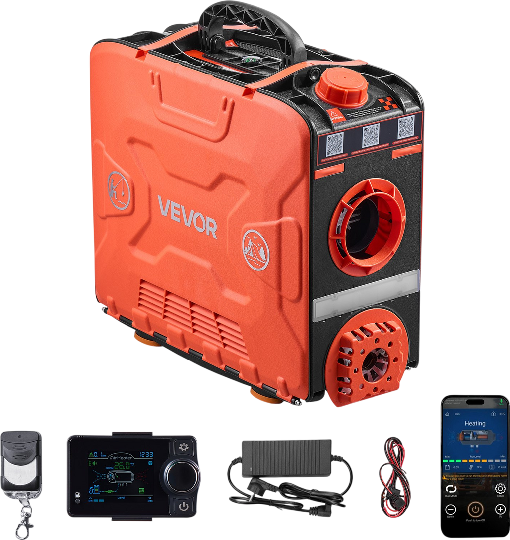 Vevor Portable Diesel Heater 8kW 108-161 Sq. Ft. with Bluetooth Remote Control 12V DC New