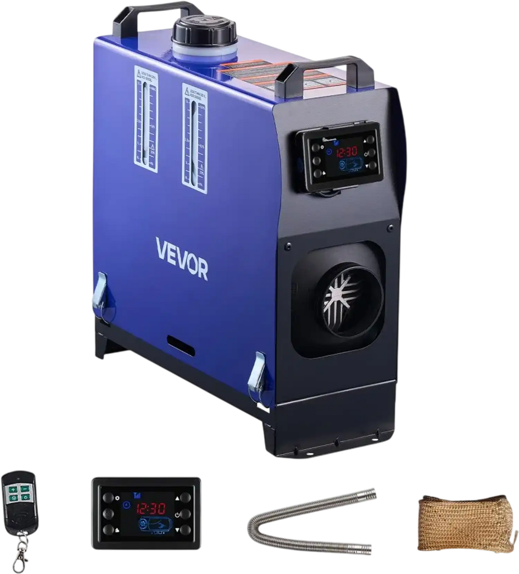 Vevor Diesel Heater Portable 8KW 12V/24V Air Heater with Remote Control and LCD Screen New