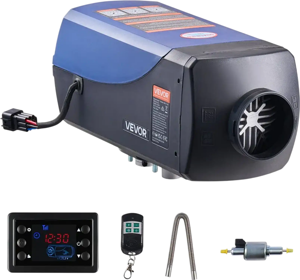 Vevor Diesel Heater Portable Diesel Air Heater 8KW 12V/24V with Remote 2.6 Gal Tank New