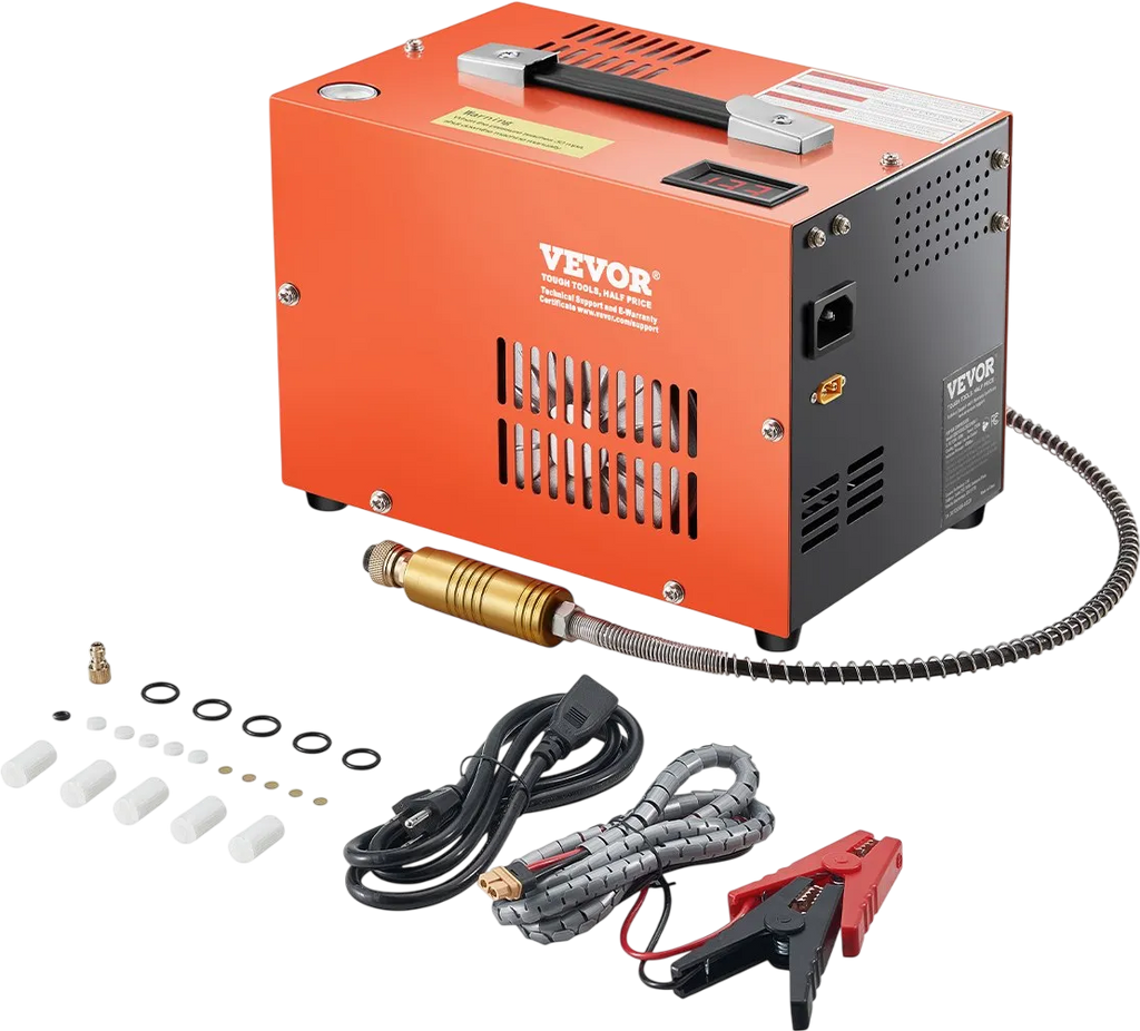 Vevor PCP Air Compressor 4500 PSI with Built-in Converter Manual Stop DC12V/AC120V New