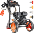 Vevor Gas Pressure Washer 2900 PSI 1.85 GPM with Spray Gun 4 Nozzle Set 10" Wheels New