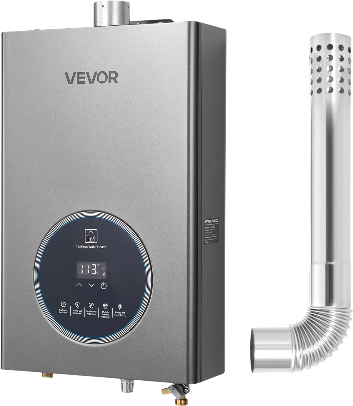 Vevor Tankless Water Heater 4.3 GPM 100,000 BTU Propane Smart Temp Control Indoor New