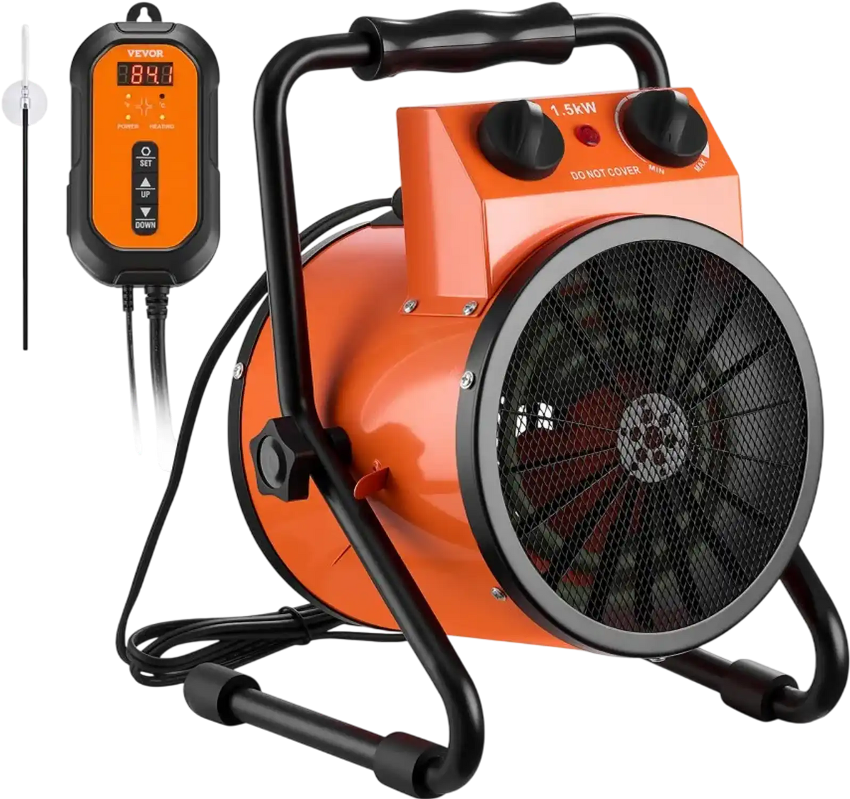 Vevor Greenhouse Heater 1500W Electric Space Heater with Thermostat New