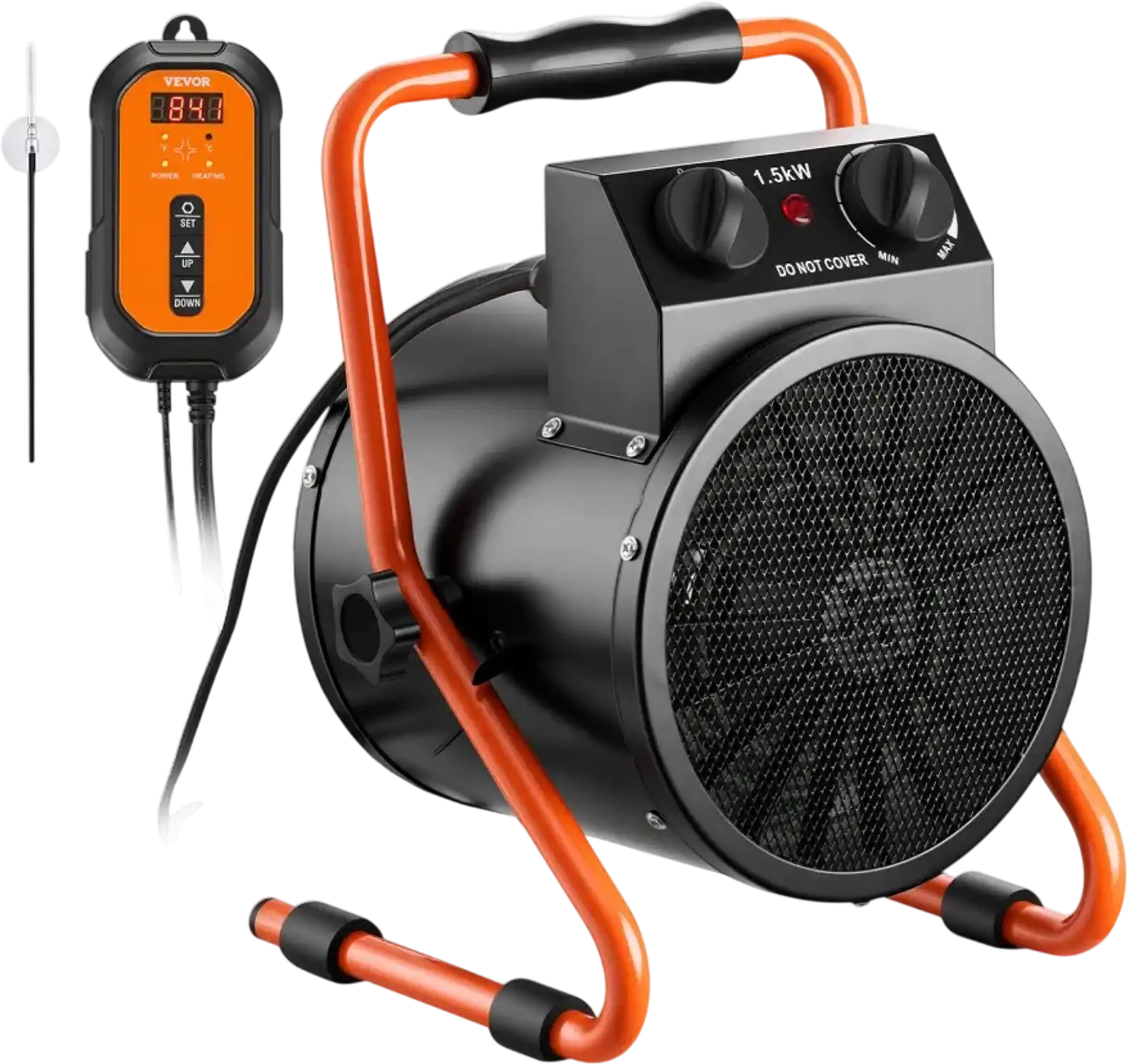 Vevor Greenhouse Heater 1500W Electric Space Heater with Thermostat New