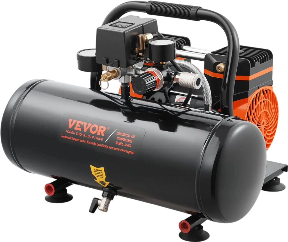 Vevor Air Compressor 2 Gallon 120 PSI Oil-Free Portable Horizontal New