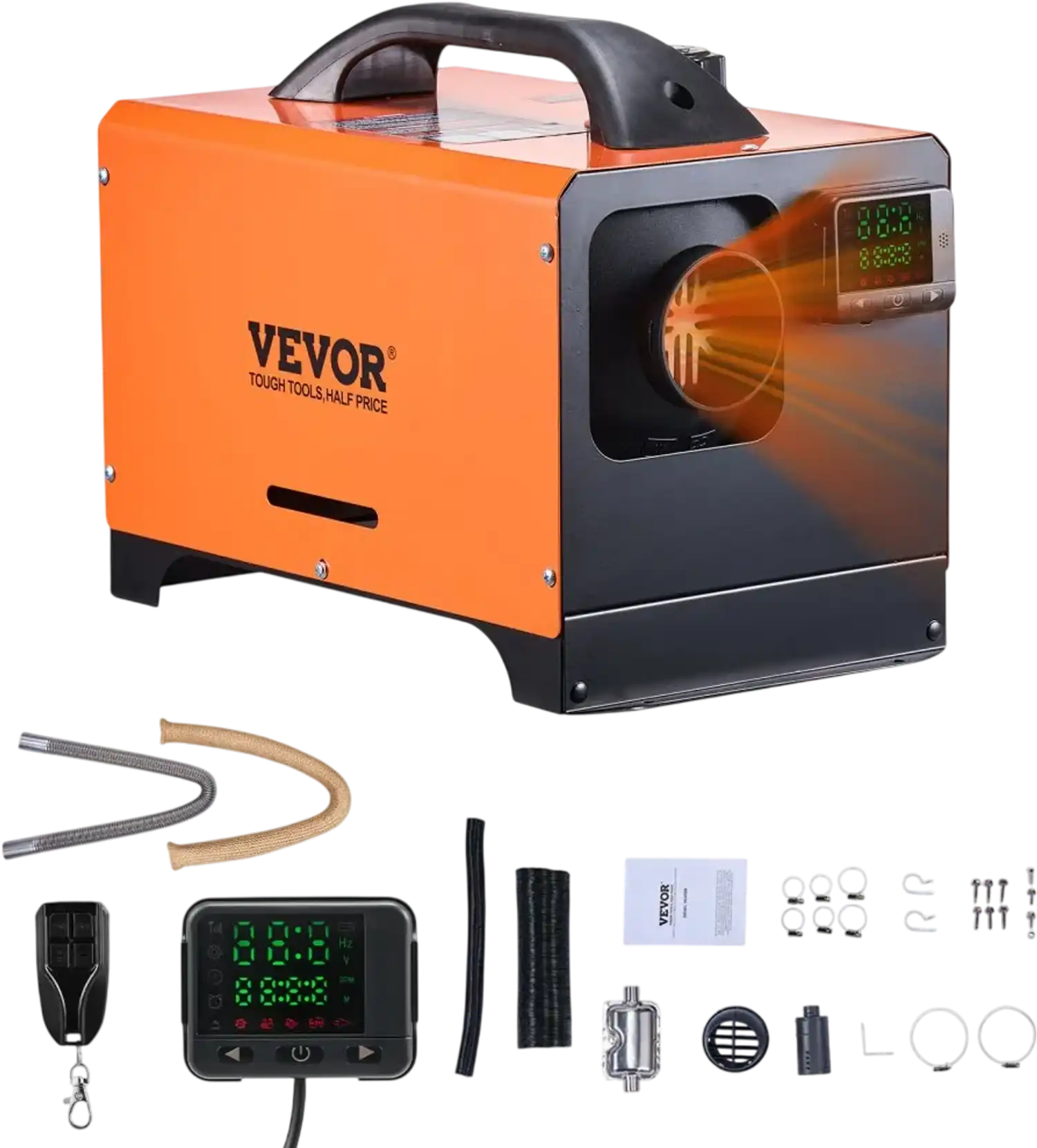 Vevor Diesel Heater 8 kW 12-24V Parking Air Heater with Digital Display and Remote Control New