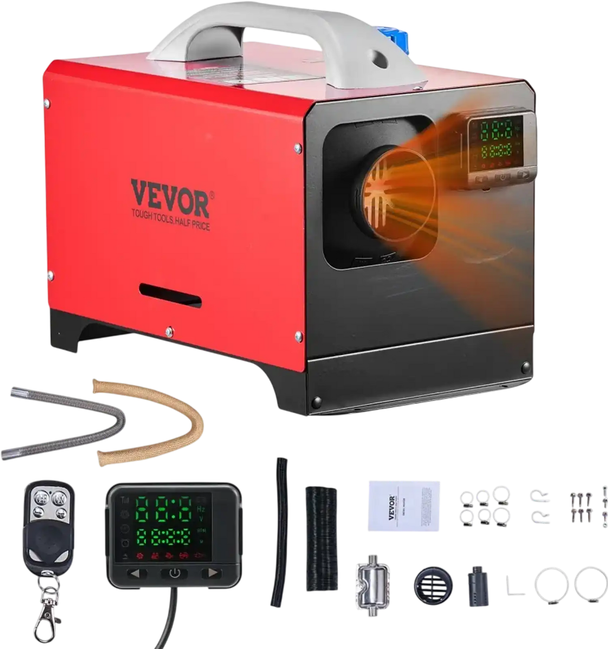 Vevor Diesel Heater 8 kW DC 12-24V Portable Parking Heater with LCD Switch and Remote Control New
