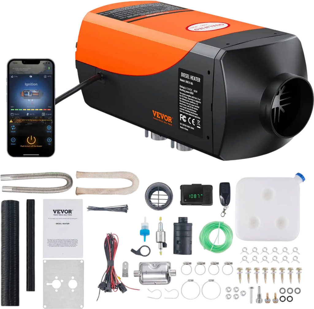 Vevor Diesel Heater Bluetooth App Control 12V 8KW Parking Heater New