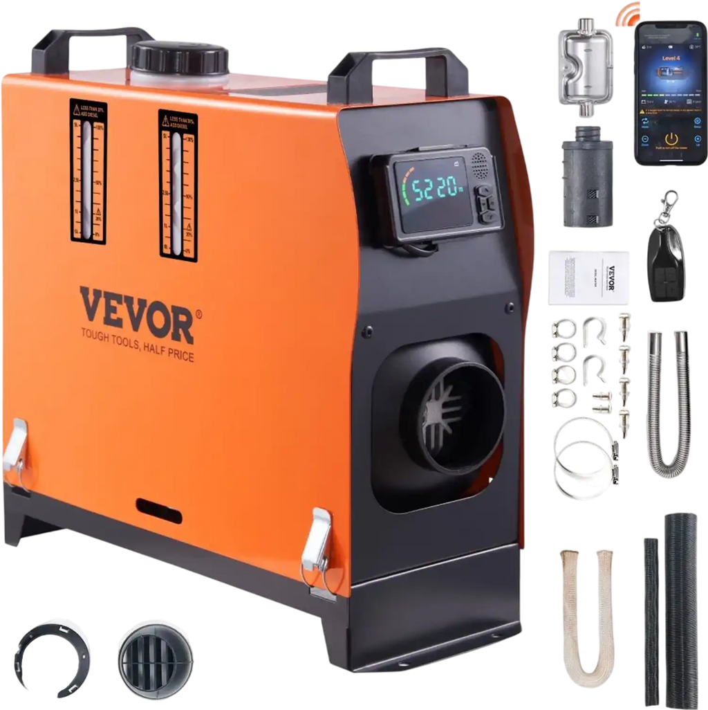 Vevor Diesel Air Heater Bluetooth App Control All-in-One 12V 8KW New